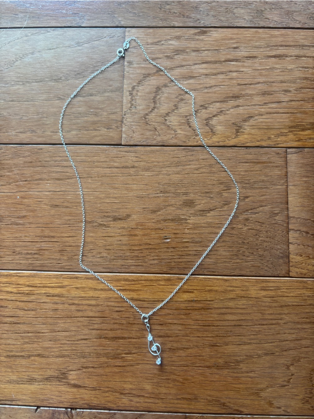 🎼Delicate Sterling Silver Treble Clef Chain Necklace🎼